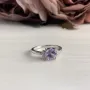 Серебряное кольцо SilverBreeze с натуральным аметистом (1634523) 17.5 размер