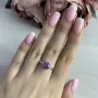 Серебряное кольцо SilverBreeze с натуральным аметистом (1634523) 17.5 размер