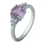 Серебряное кольцо SilverBreeze с натуральным аметистом (1634523) 17.5 размер