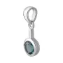 Срібна підвіска SilverBreeze з топазом Лондон Блю 0.613ct (1652787)