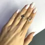 Срібні сережки з натуральним топазом 1.633ct (1825020)