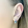 Срібні сережки з натуральним топазом 1.633ct (1825020)