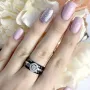 Серебряное кольцо SilverBreeze с керамикой (1903858) 17.5 размер