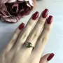 Серебряное кольцо SilverBreeze с Султанит султанитом 2.66ct (1948477) 18 размер