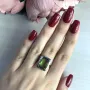 Серебряное кольцо SilverBreeze с Султанит султанитом 6.05ct (1948491) 18 размер