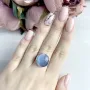 Серебряное кольцо SilverBreeze с кошачим глазом (1955444) 17 размер