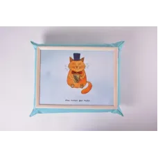 Піднос на подушці No Brand Mr. Cat Блакитний (112751)