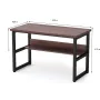 Стол письменный GoodsMetall из металла с полкой в стиле Лофт 1200х600х750 СП118