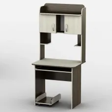 Стіл комп'ютерний Тиса Мебель Тиса-15 Венге Молочний 1750x600x800 мм