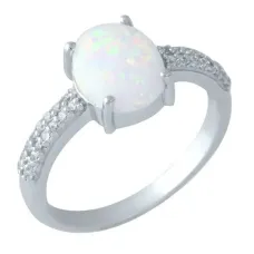 Срібна каблучка SilverBreeze з опалом 1.365ct (1958759) 17.5 розмір