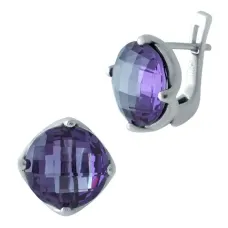 Срібні сережки SilverBreeze з олександритом 16.25ct (1964194)
