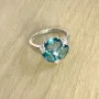 Серебряное кольцо SilverBreeze с топазом Лондон Блю 2.967ct (1990193) 17.5 размер