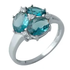 Серебряное кольцо SilverBreeze с топазом Лондон Блю 2.967ct (1990193) 17.5 размер Серебряное кольцо SilverBreeze с топазом Лондон Блю 2.967ct (1990193) 17.5 размер