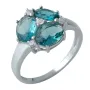 Серебряное кольцо SilverBreeze с топазом Лондон Блю 2.967ct (1990193) 17.5 размер