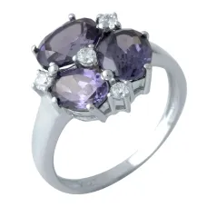 Срібна каблучка SilverBreeze з олександритом 4.643ct (1990377) 17 розмір