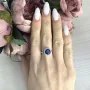 Серебряное кольцо SilverBreeze с сапфиром nano 1.733ct (2006923) 17 размер