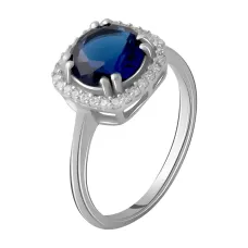 Срібна каблучка SilverBreeze з сапфіром nano 1.733ct (2006923) 17 розмір