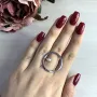 Серебряное кольцо SilverBreeze с фианитами (2031703) 18.5 размер