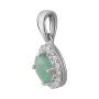 Серебряная подвеска SilverBreeze с изумрудом 0.686ct (2042327)