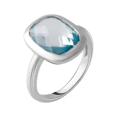 Срібна каблучка SilverBreeze з натуральним топазом 7.33ct (2049487) 18 розмір