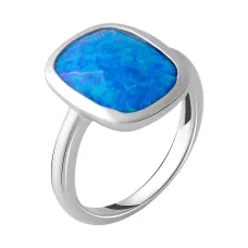 Срібна каблучка SilverBreeze з опалом 2.72ct (2050735) 17 розмір