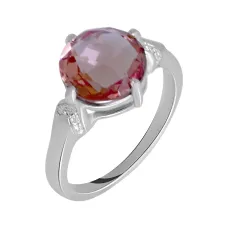 Срібна каблучка SilverBreeze з султанітом Хамелеон 3.65ct (2050872) 17.5 розмір