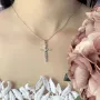 Срібний хрестик SilverBreeze з топазом 0.4ct (2053538)