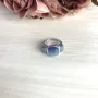 Серебряное кольцо SilverBreeze с кошачим глазом (2054498) 17.5 размер