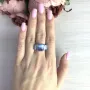 Серебряное кольцо SilverBreeze с кошачим глазом (2054498) 17.5 размер
