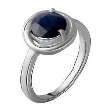 Срібна каблучка SilverBreeze з натуральним сапфіром 2.267ct (2057529) 18 розмір