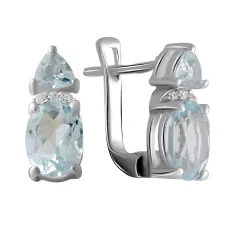 Срібна каблучка SilverBreeze з натуральним топазом 3ct (2059004)