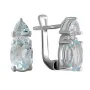 Серебряные серьги SilverBreeze с натуральным топазом 3ct (2059004)