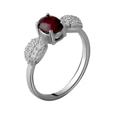 Срібна каблучка SilverBreeze з натуральним рубіном 1.865ct (2060154) 18 розмір