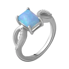 Срібна каблучка SilverBreeze з опалом 0.951ct (2060789) 17.5 розмір