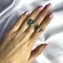 Серебряные серьги SilverBreeze с натуральным изумрудом 6.24ct (2062233)