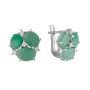 Серебряные серьги SilverBreeze с натуральным изумрудом 6.24ct (2062233)
