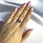 Серебряное кольцо SilverBreeze с натуральным топазом Лондон Блю 0.8ct (2062547) 18 размер