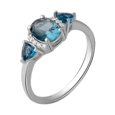 Серебряное кольцо SilverBreeze с натуральным топазом Лондон Блю 0.8ct (2062547) 18 размер Серебряное кольцо SilverBreeze с натуральным топазом Лондон Блю 0.8ct (2062547) 18 размер