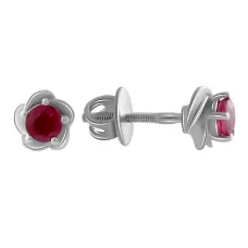 Срібна каблучка SilverBreeze з натуральним рубіном 0.7ct (2064633)