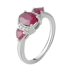 Серебряное кольцо SilverBreeze с натуральным рубином 2.634ct (2065326) 18.5 размер