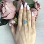 Серебряное кольцо SilverBreeze с натуральным топазом (2067962) 18.5 размер