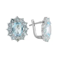 Срібна каблучка SilverBreeze з натуральним топазом 1.425ct (2067979)