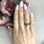 Серебряное кольцо SilverBreeze с керамикой (2070023) 17 размер