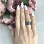 Серебряное кольцо SilverBreeze с керамикой (2070047) 18 размер
