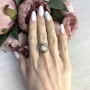 Серебряное кольцо SilverBreeze с натуральным жемчугом барочным (2071396) 17.5 размер