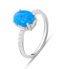 Срібна каблучка SilverBreeze з опалом 1.228ct (2072508) 17 розмір