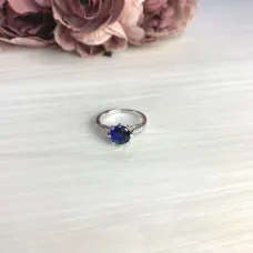 Срібна каблучка SilverBreeze з сапфіром nano 2.61ct (2073048) 17 розмір