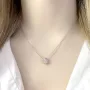 Срібна підвіска з фіанітами (2073413)