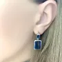 Серебряные серьги SilverBreeze с натуральным топазом Лондон Блю 12.74ct (2073505)