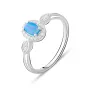 Серебряное кольцо SilverBreeze с опалом 0.533ct (2075127) 18 размер